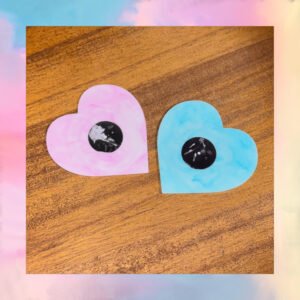 lover mini pink blue heart vinyl