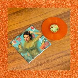Showgirl mini orange glitter vinyl